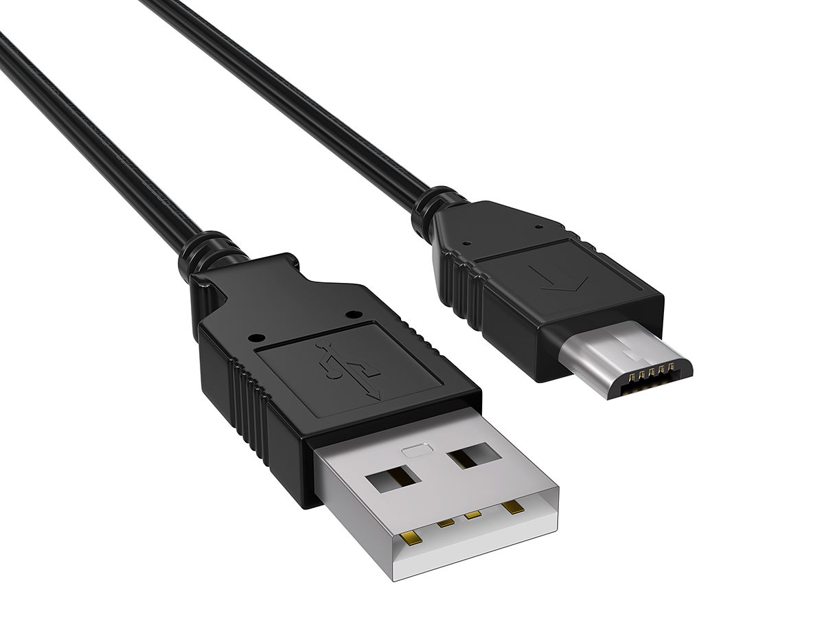 USB 2.0 A Male to Micro B Male Cable