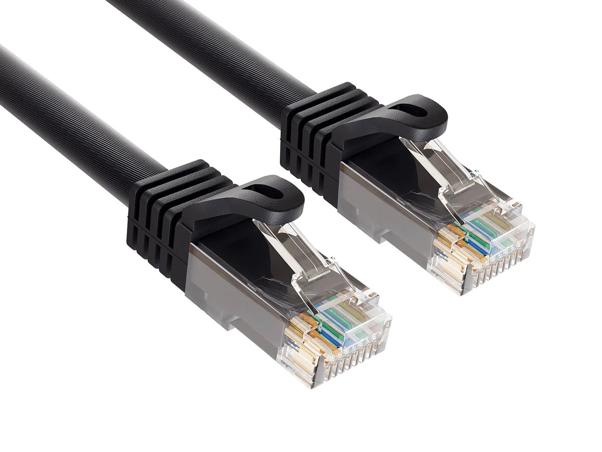 Cat6A Ethernet Cable, 10Gbps Shielded Snagless RJ45, UTP, 24 AWG,