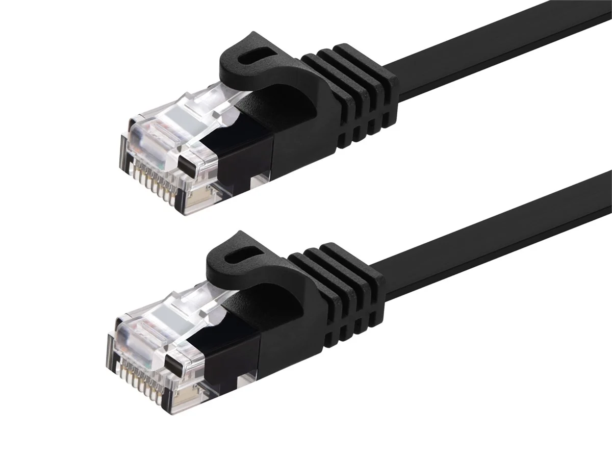 Cat5e Ethernet Patch Cable - Snagless, RJ45, Flat, Stranded, 350MHz, UTP, Pure Bare Copper Wire,