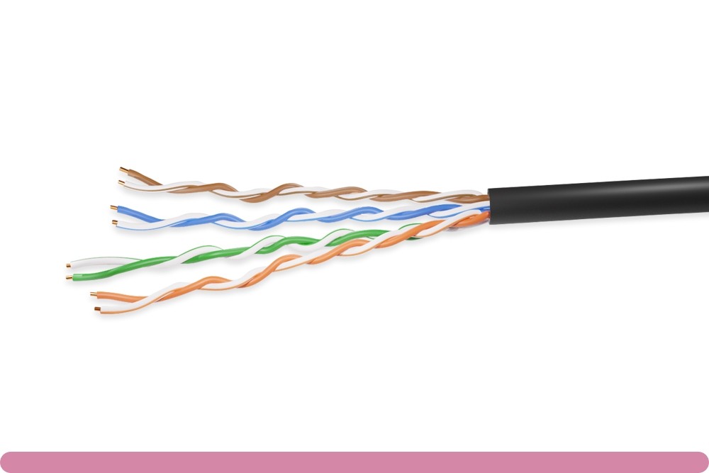 Cat. 5e UTP Solid Ethernet Bulk Cable 350MHz Black