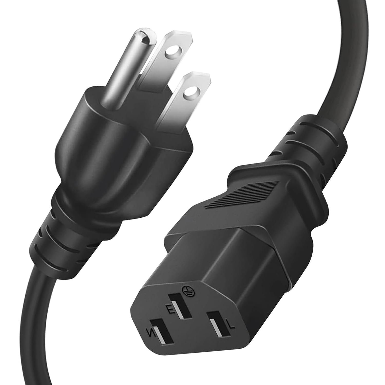 NEMA 5-15P to C13 Shielded Heavy Duty Universal Power Cord, 14 AWG, 15A/125V, SJT Shielded' 3-Feet.